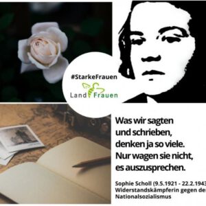 #Starke Frauen: Sophie Scholl – mutige Widerstandskämpferin