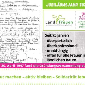 Gründungsversammlung des LandFrauenverbandes Württemberg-Baden e.V.